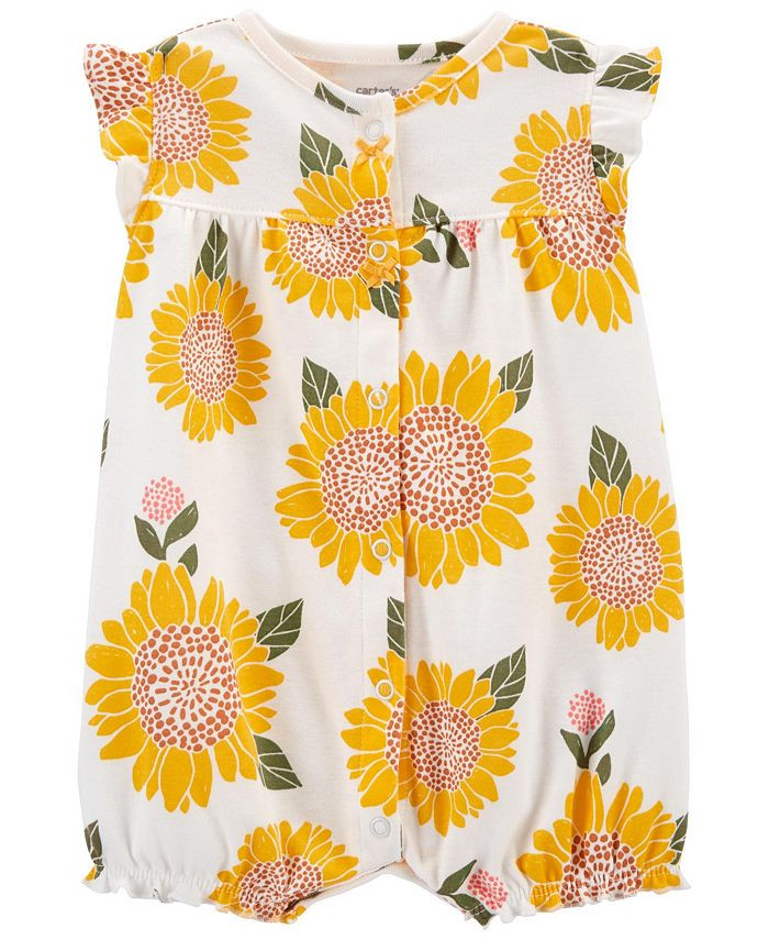 Carter's Baby Girls Sunflower Snap-Up Romper & Reviews - All Baby - Kids - Macy's | Macys (US)