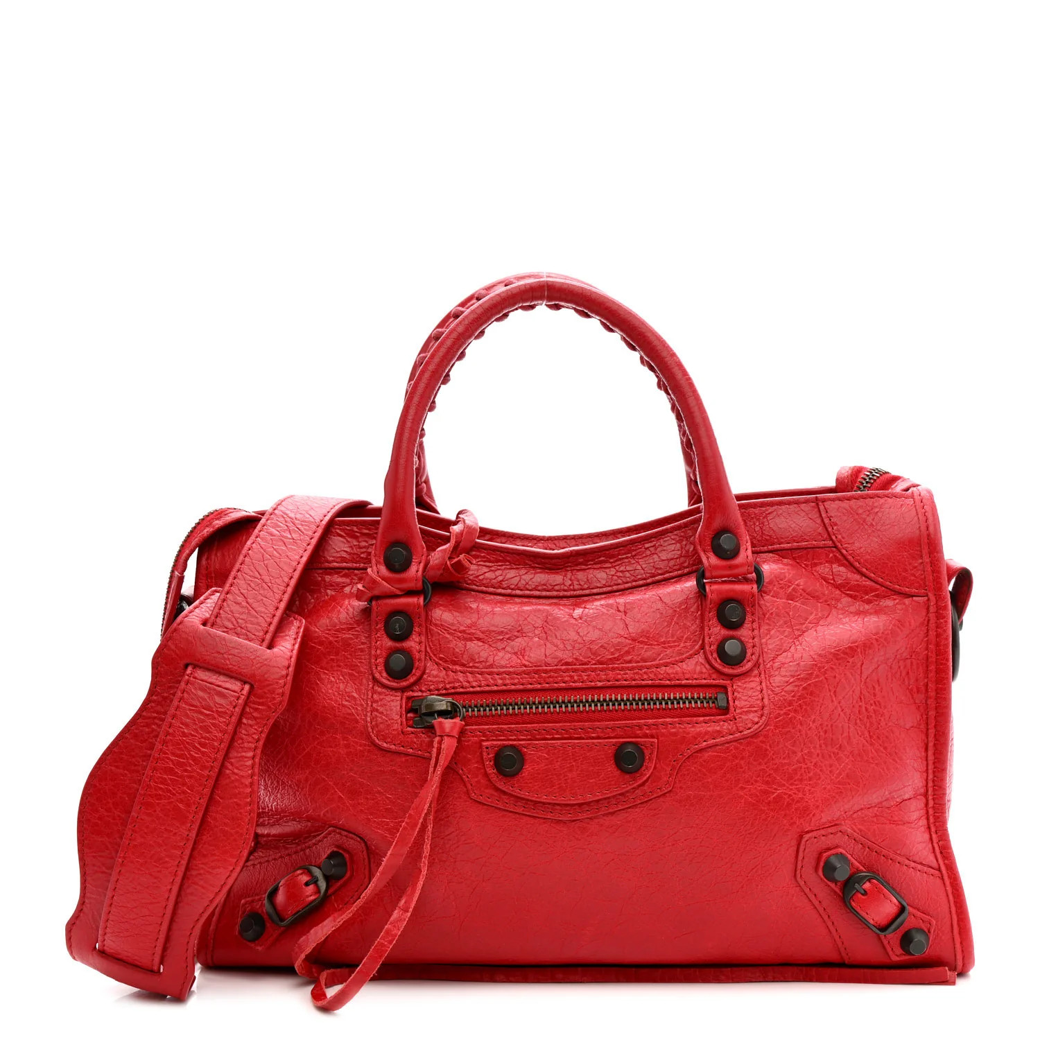 Agneau Classic Hardware S City Rouge Cardinal | FASHIONPHILE (US)