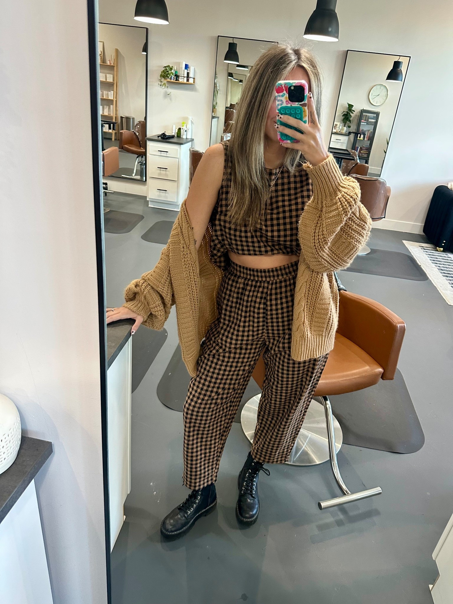 Matching set + checkers…I’ll take one in every color! Such a good fall transition outfit with a chunky sweater and boots! 

I’m wearing a medium! 

#LTKFindsUnder50 #LTKHoliday #LTKSeasonal