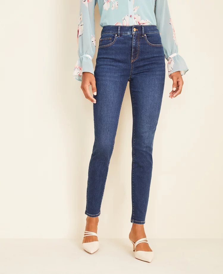 Sculpting Pocket Highest Rise Skinny Jeans in Classic Indigo Wash | Ann Taylor | Ann Taylor (US)