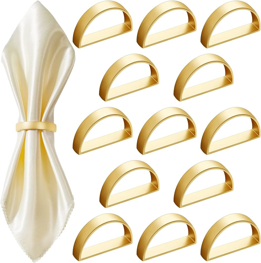 Stainless Steel Napkin Rings Metal Napkin Ring Holders Modern Ring Holder Serviette Buckles Metal... | Amazon (US)