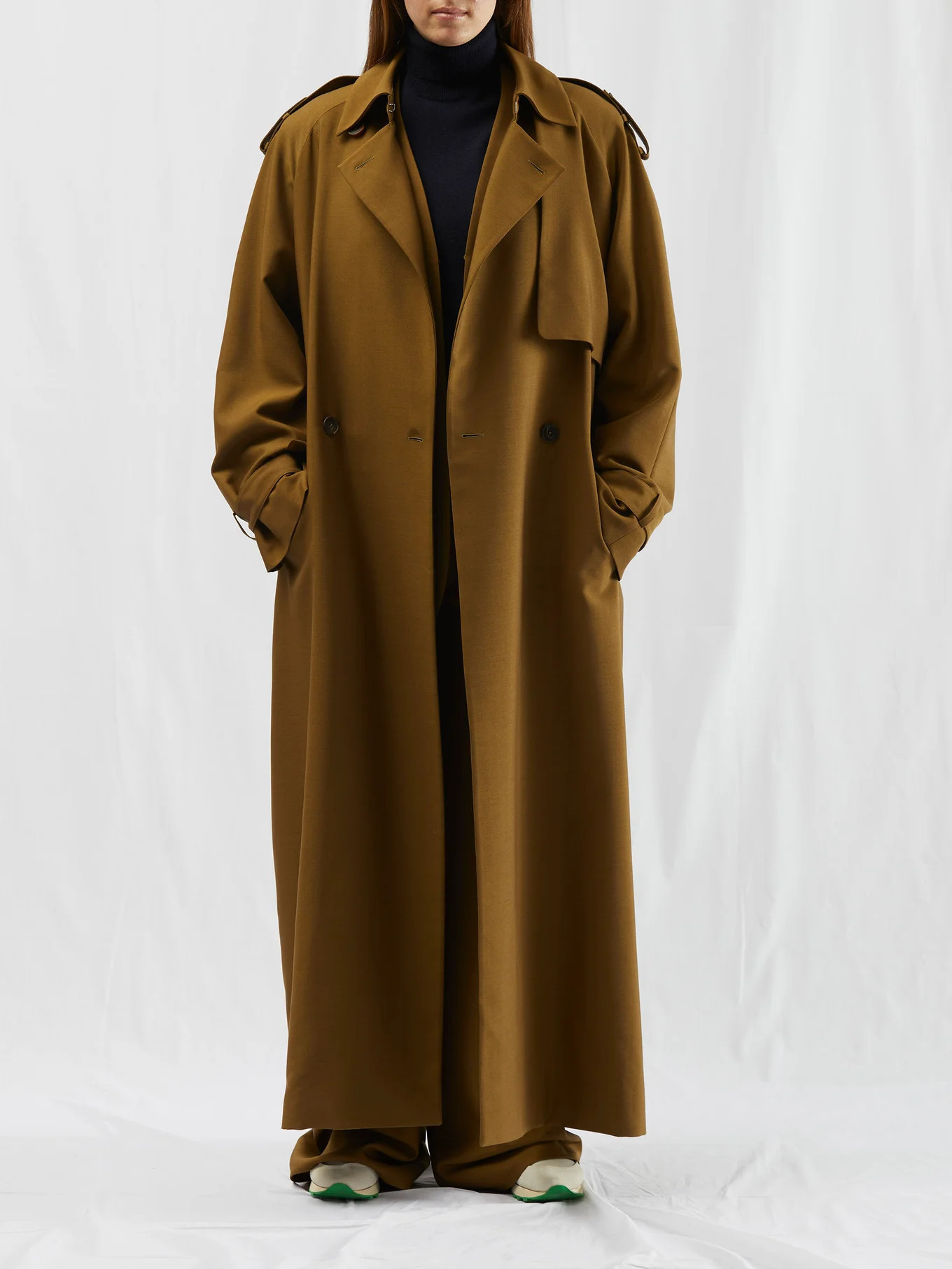 Yeli double-breasted canvas trench coat | Matches (US)