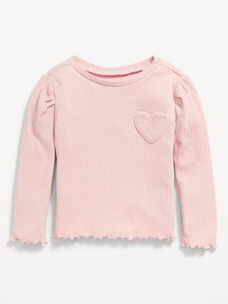 Long Puff-Sleeve Embroidered Heart T-Shirt for Toddler Girls | Old Navy (US)