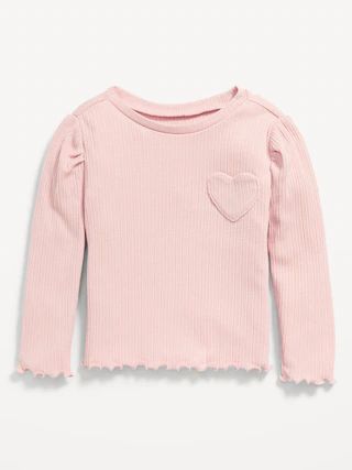 Long Puff-Sleeve Embroidered Heart T-Shirt for Toddler Girls | Old Navy (US)