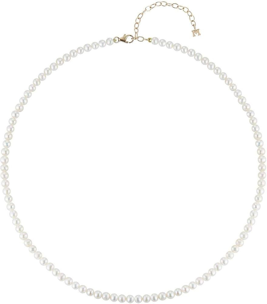Amazon.com: Mateo New York, 4mm Pearl Beaded Choker : Luxury Stores | Amazon (US)