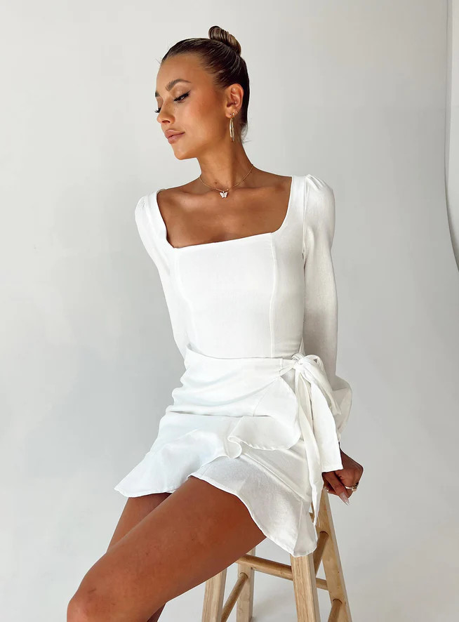 The Villa Mini Dress White | Princess Polly US
