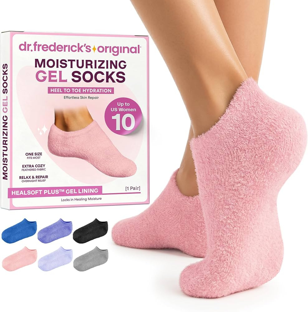 Dr. Frederick's Original Moisturizing Gel Socks, Plush Pink, 1 Pair | Amazon (US)