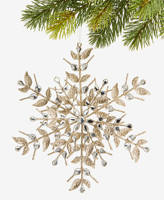 Jeweled Classics Gold Snowflake Ornament, Macy's Exclusive | Macy's