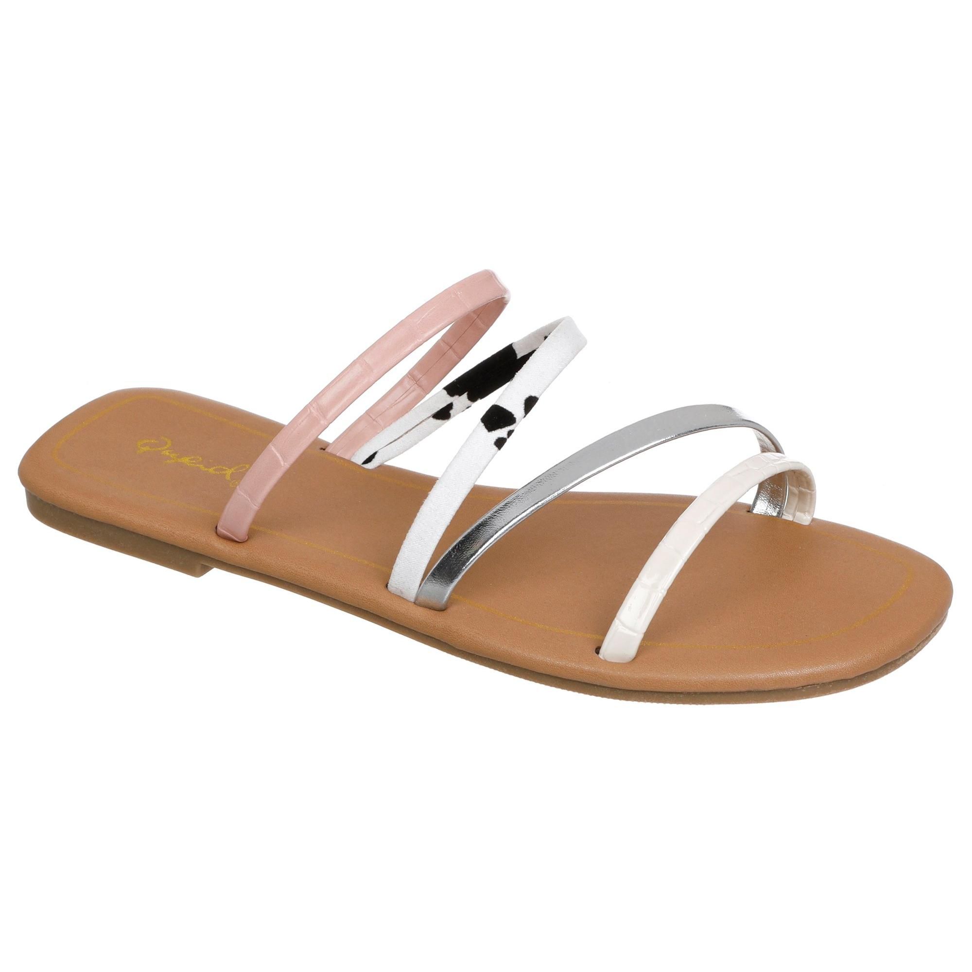 Women's Two-Toned Flat Sandal - Multi-Multi-5589184364564   | Burkes Outlet | bealls