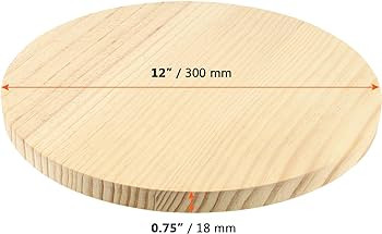 SINJEUN 2 Pack 12 Inches Round Wood Plaque, 3/4 Inch Thick Blank Wooden Hanging Sign, Unfinished ... | Amazon (US)