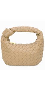 Woven Handbag for Women, Woven Knotted Handbag Clutch Purse Soft Leather Shoulder Bag Mini Ladies... | Amazon (US)