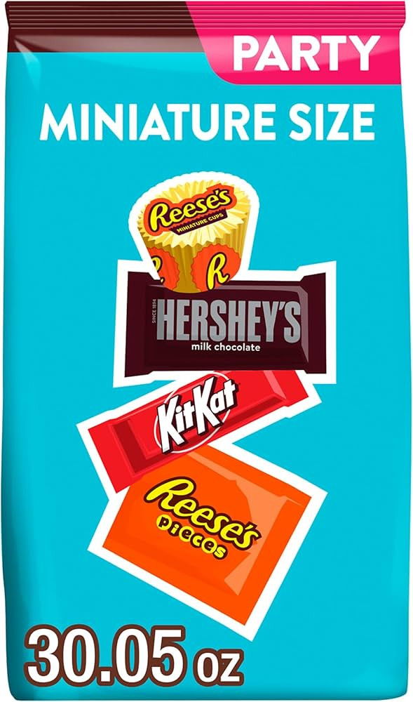 HERSHEY'S, KIT KAT and REESE'S Assorted Flavored Candy Party Pack, 30.05 oz | Amazon (US)