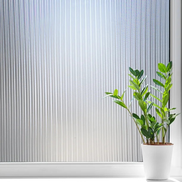 HIDBEA 17.5 in x 78.7 in Reeded Glass Privacy Window Film | Walmart (US)