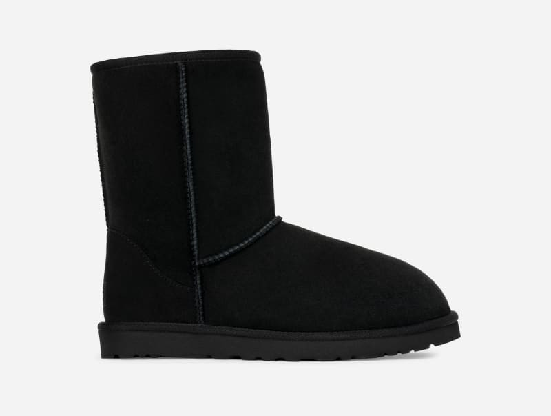 UGG® Men's Classic Short Sheepskin Classic Boots in Black/, Size 18 | UGG (US)