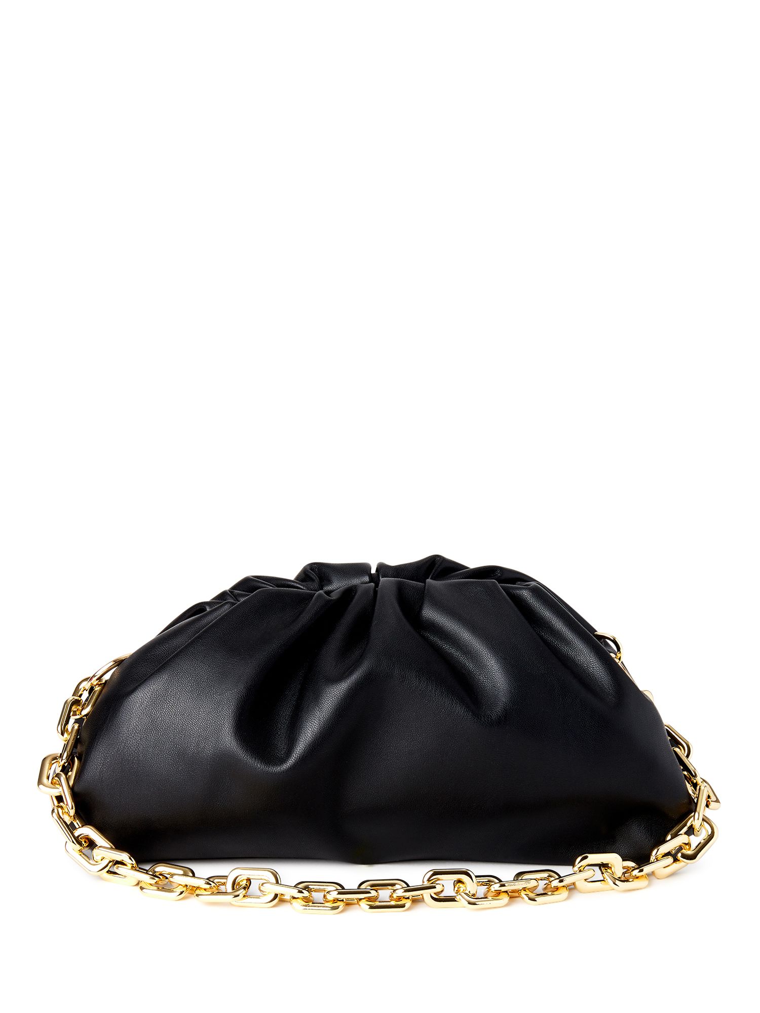 Scoop Ruched Clutch Gold Chain Handbag - Walmart.com | Walmart (US)