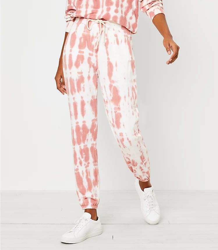 Lou & Grey Tie Dye Terry Sweatpants | LOFT | LOFT