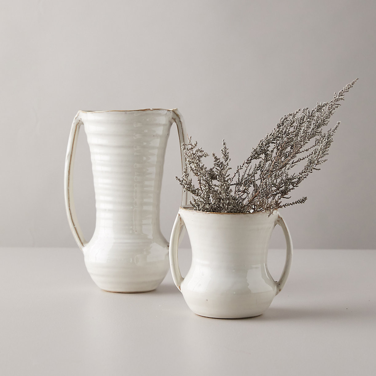 Vanilla Glossed Ceramic Vase | Terrain