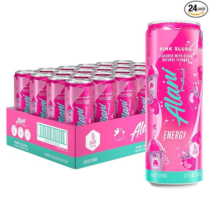 Alani Nu PINK SLUSH, Sugar Free, Low Calorie Energy Drinks, 200mg Caffeine, Biotin, B Vitamins, Z... | Amazon (US)