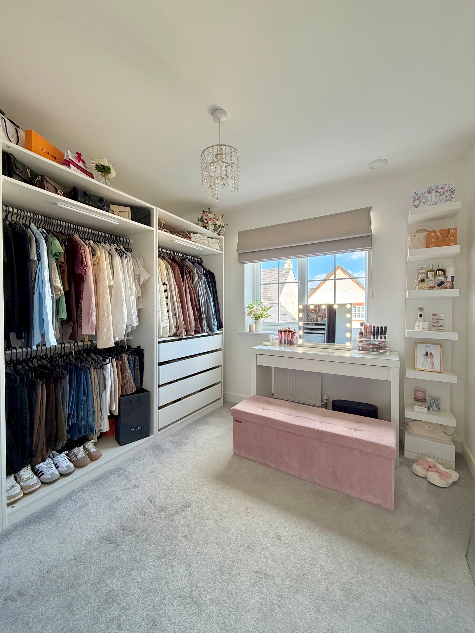 🏷️ dressing room decor, vanity room, makeup storage, makeup organisation, wardrobe design, walk in closet, closet organization 

#LTKuk #LTKbeauty #LTKhome
