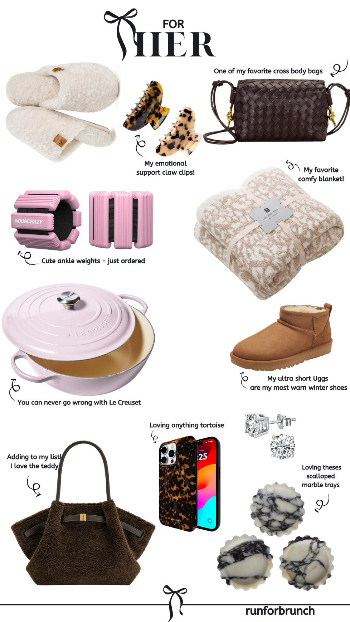 Gifts for her. From cozy to on the go. 

Amazon find purses uggs ankle weights Le creuset handbag diamonds jewelry 

#LTKFindsUnder50 #LTKGiftGuide #LTKFindsUnder100