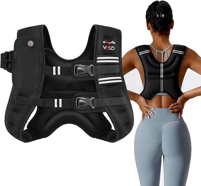 VBSD Weighted Vest Woman 6lb/8lb/12lb/16lb/20lb/25lb/30lb Weight Vest for Women Men Body Weight V... | Amazon (US)