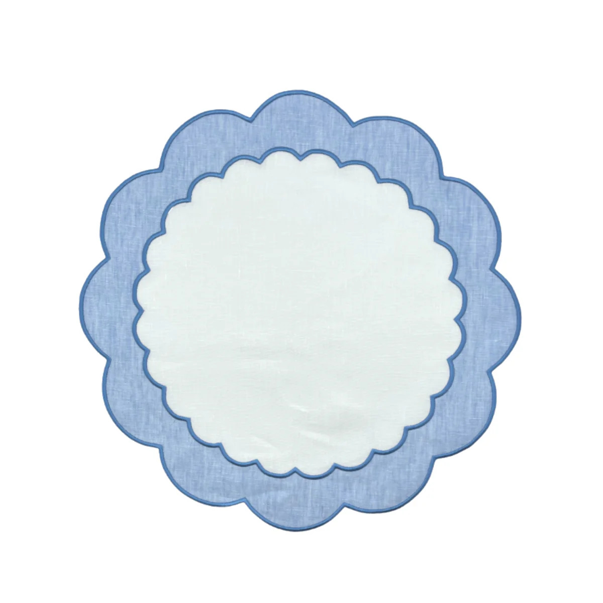 Colette Linen Placemat | Blue | Christian Ladd Home