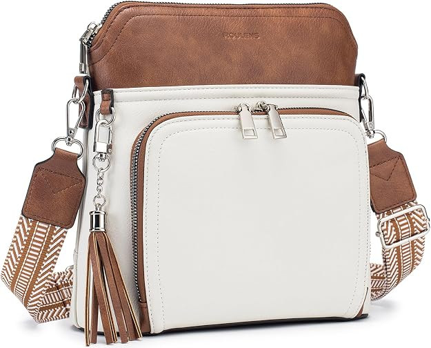 Roulens Crossbody Purse for Women Vegan Leather Medium Crossbody Wallet Bag for Travel Women Shou... | Amazon (US)