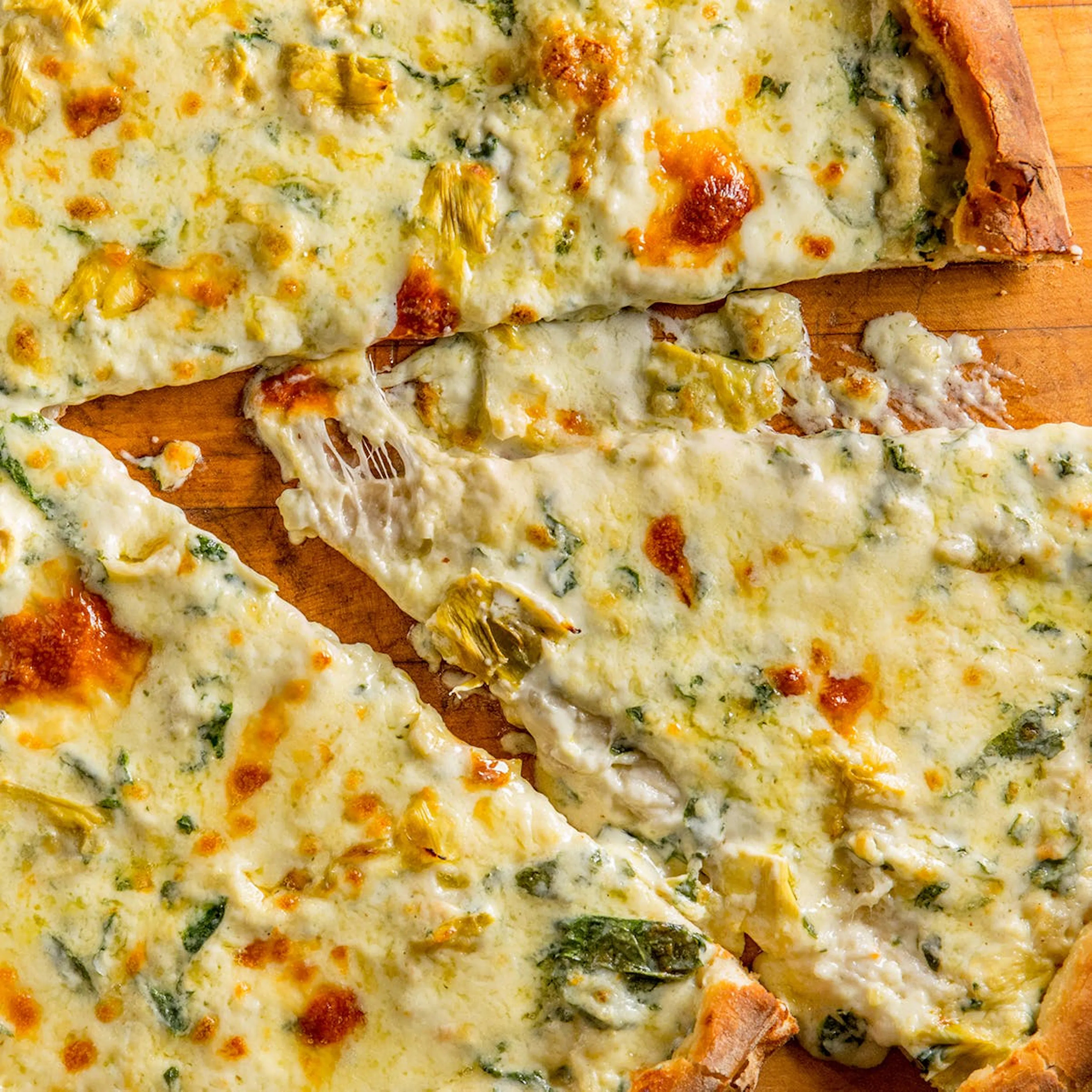 Famous Artichoke Pizza by Artichoke Basille's Pizza | Goldbelly | Goldbelly