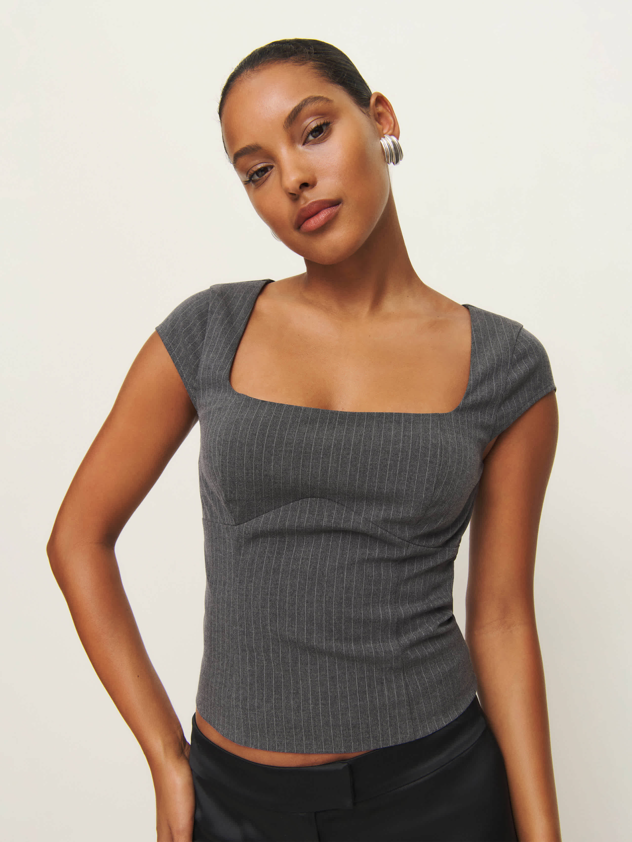 Reformation Hollyn Top Grey 2 | Reformation (Global)