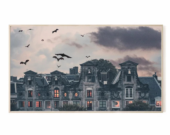 Samsung Frame TV Art Halloween, Spooky Haunted House, Frame TV Art, Samsung Art TV, Digital Downl... | Etsy (US)