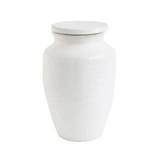 Medium Round White Terracotta Cachepot | Bed Bath & Beyond