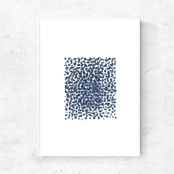 Minimalist blue printable, downloadable art prints, abstract blue wall decor, digital print, abst... | Etsy (US)