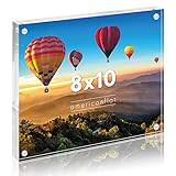 Americanflat 8x10 Acrylic Picture Frame - Scratch Resistant with Magnetic Corners & Freestanding for | Amazon (US)