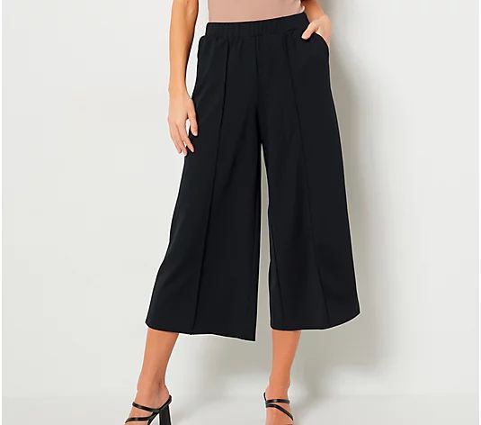 Girl With Curves Knit Regular Bi-Stretch Culotte - QVC.com | QVC