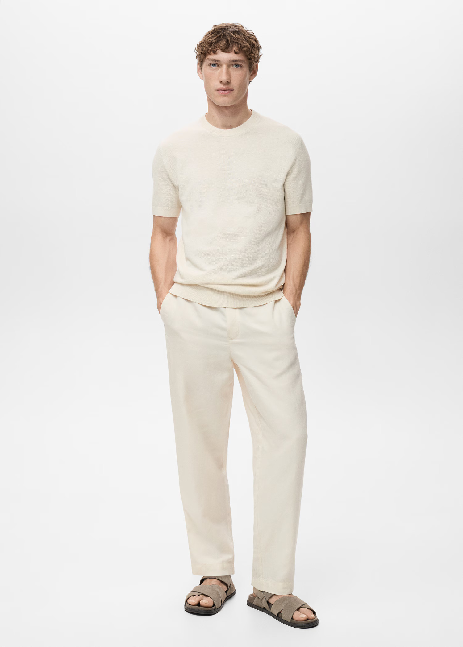Cotton fine-knit t-shirt - Men | MANGO USA | Mango (US/MX/AU)