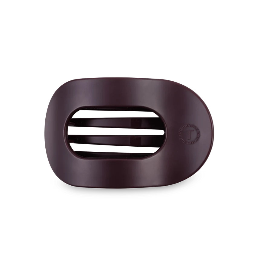 Burgundy Bliss Medium Flat Round Hair Clip | TELETIES