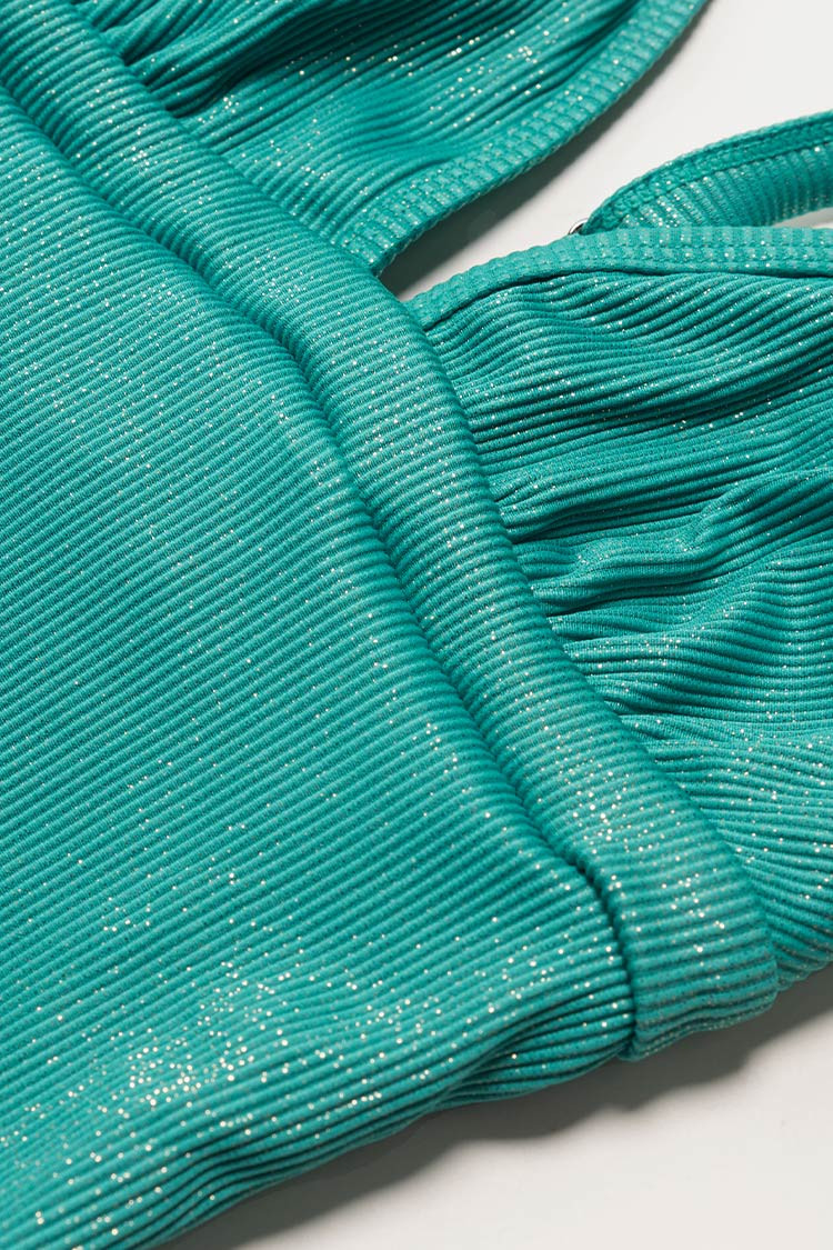 Janiyah Shiny Ruched One Piece Swimsuit | Cupshe US