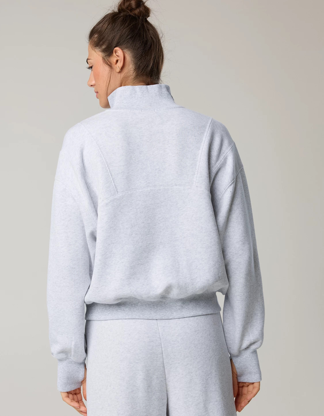 OFFLINE By Aerie Cloud Fleece Seamed Quarter Zip Sweatshirt | Aerie