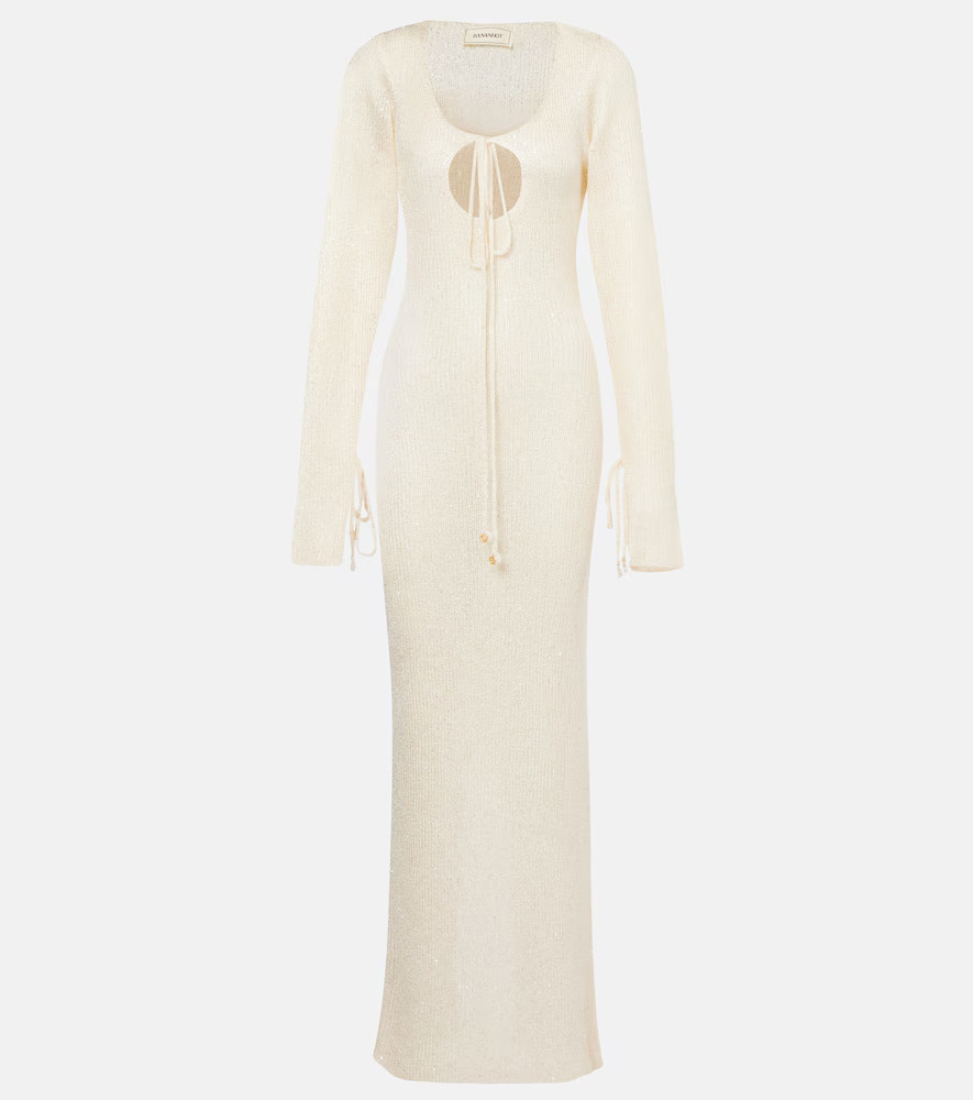 Bananhot Kyleäº®ç‰‡é’ˆç»‡åŠ é•¿è¿žè¡£è£™ | Mytheresa (INTL)