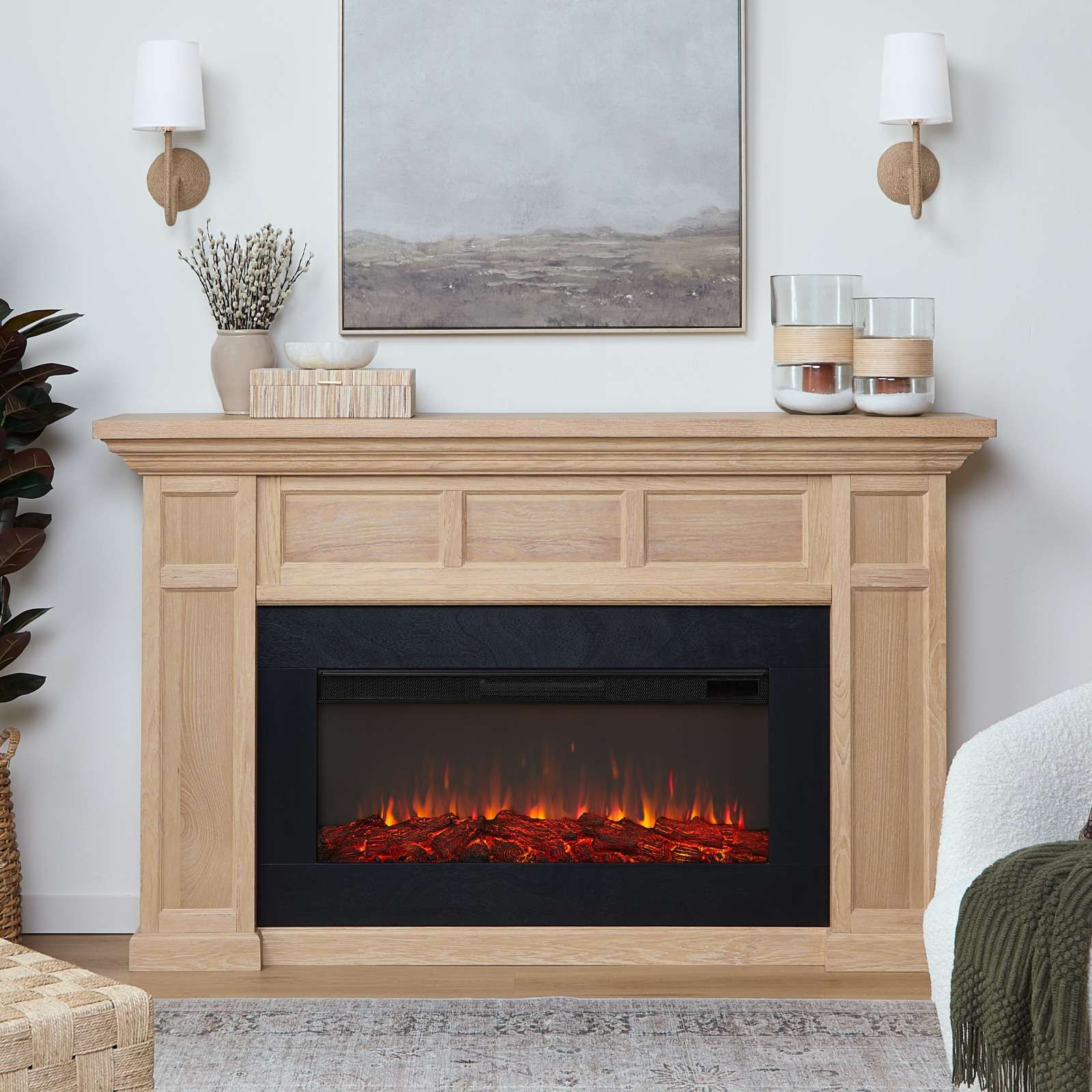 Alcott Landscape Electric Fireplace | Real Flame