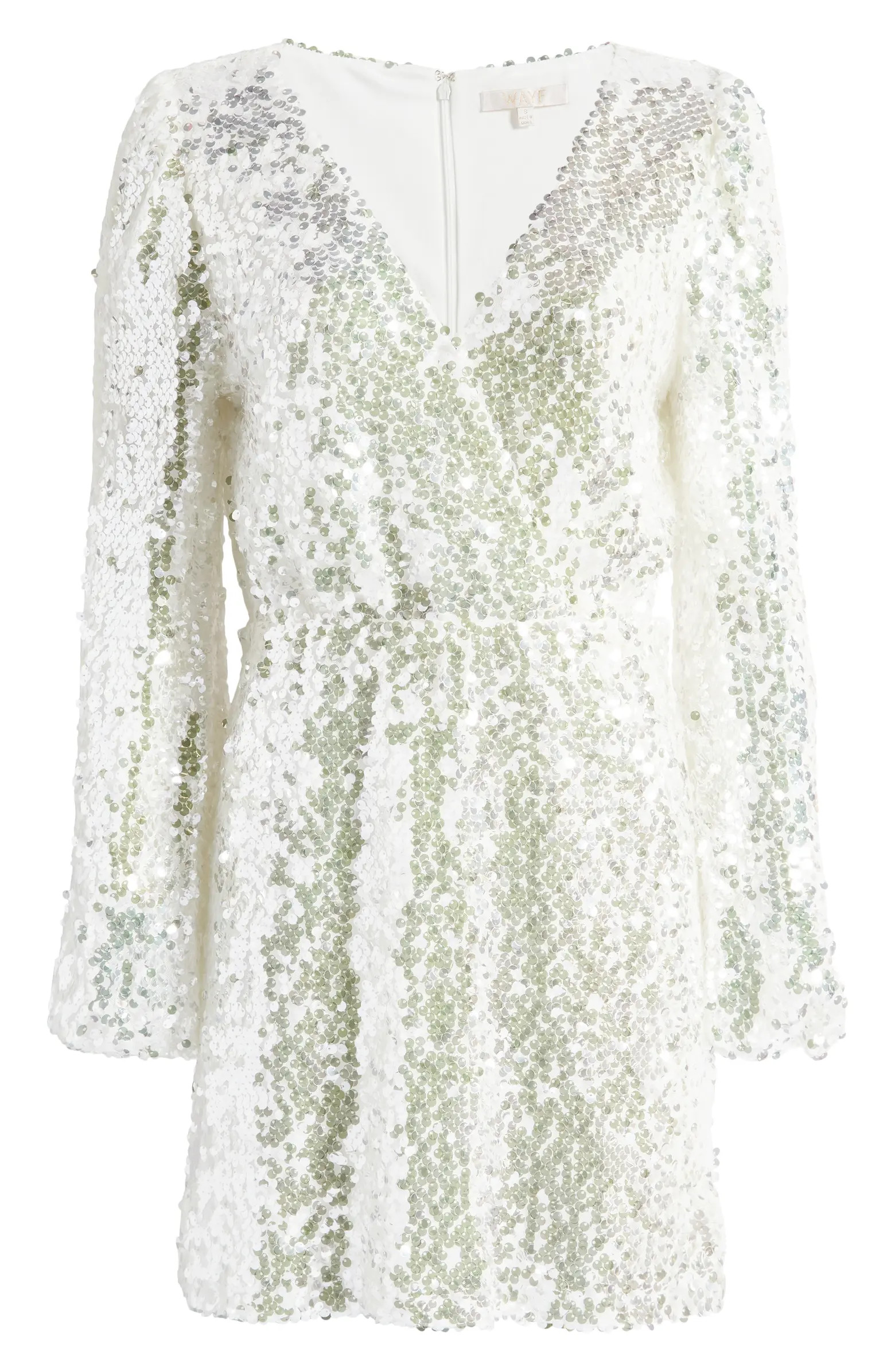 WAYF Carrie Long Sleeve Sequin Minidress | Nordstrom | Nordstrom