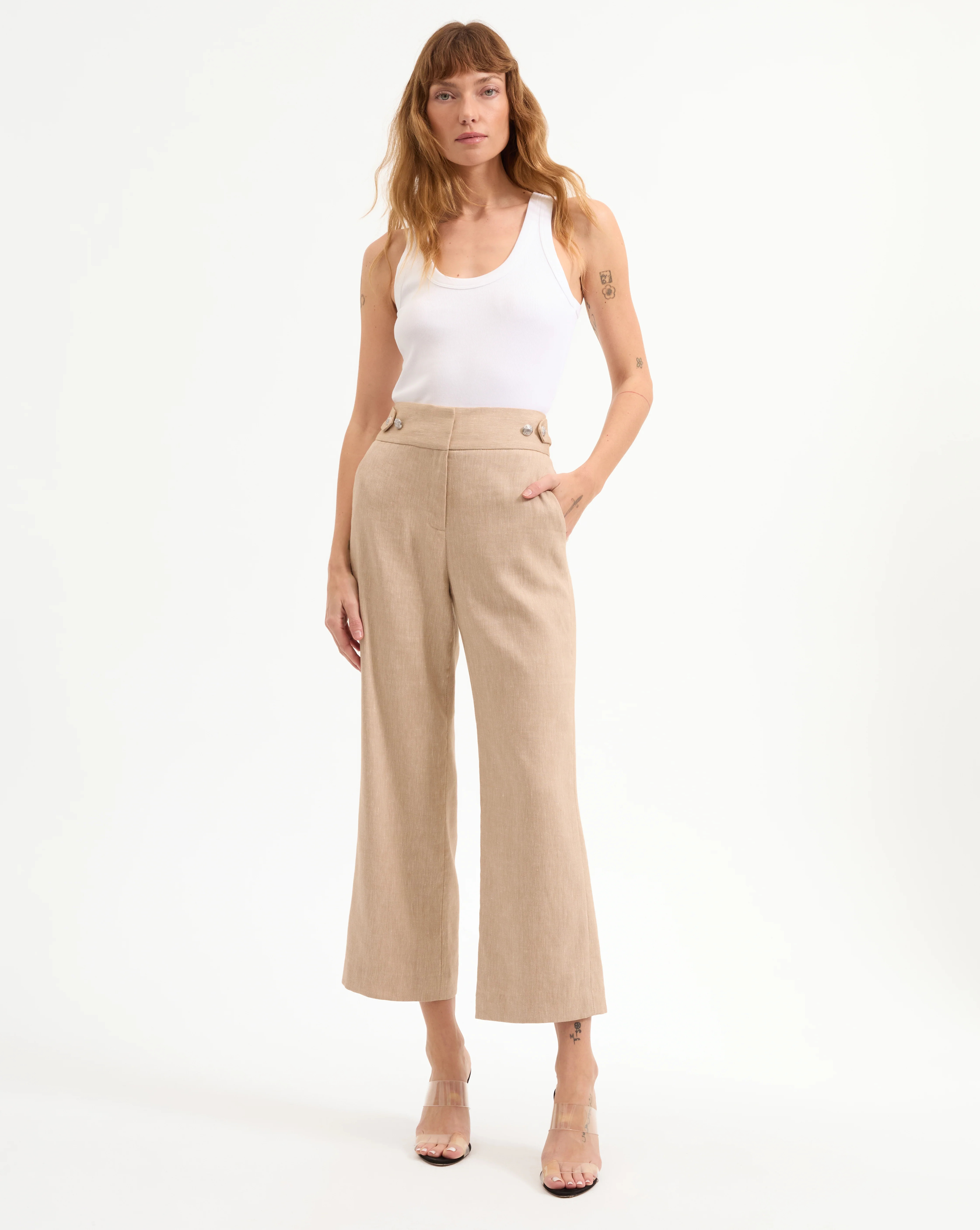 Aubrie Linen Pant | Veronica Beard