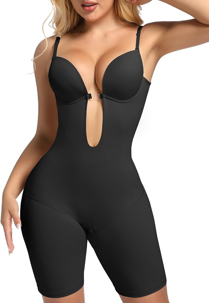 Decorus Backless Plunge Shapewear Bodysuits - Women Low Back Body Shaper ：Full Body Tummy Contr... | Amazon (US)