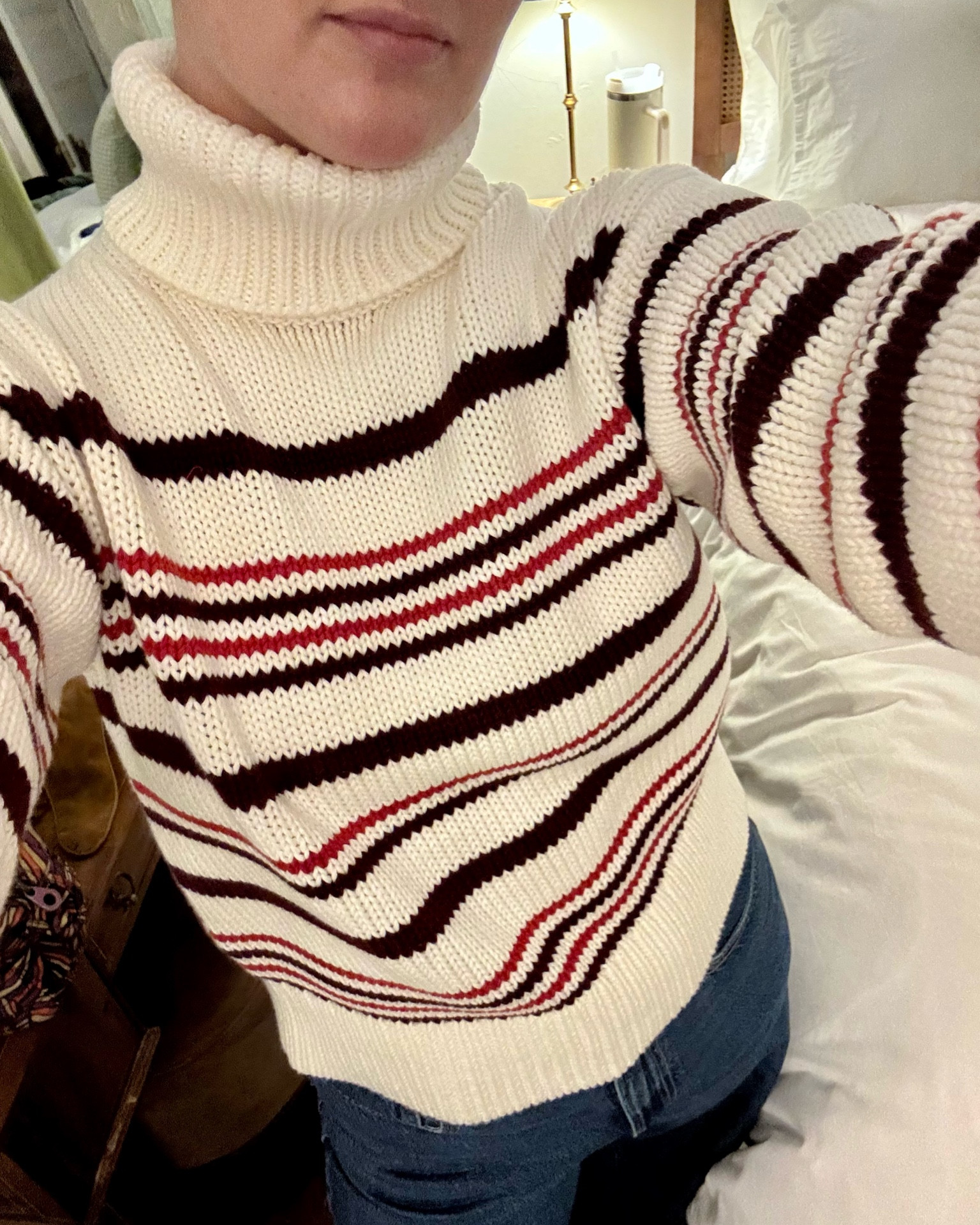 Sweater and fave wide leg jeans 

#LTKSeasonal