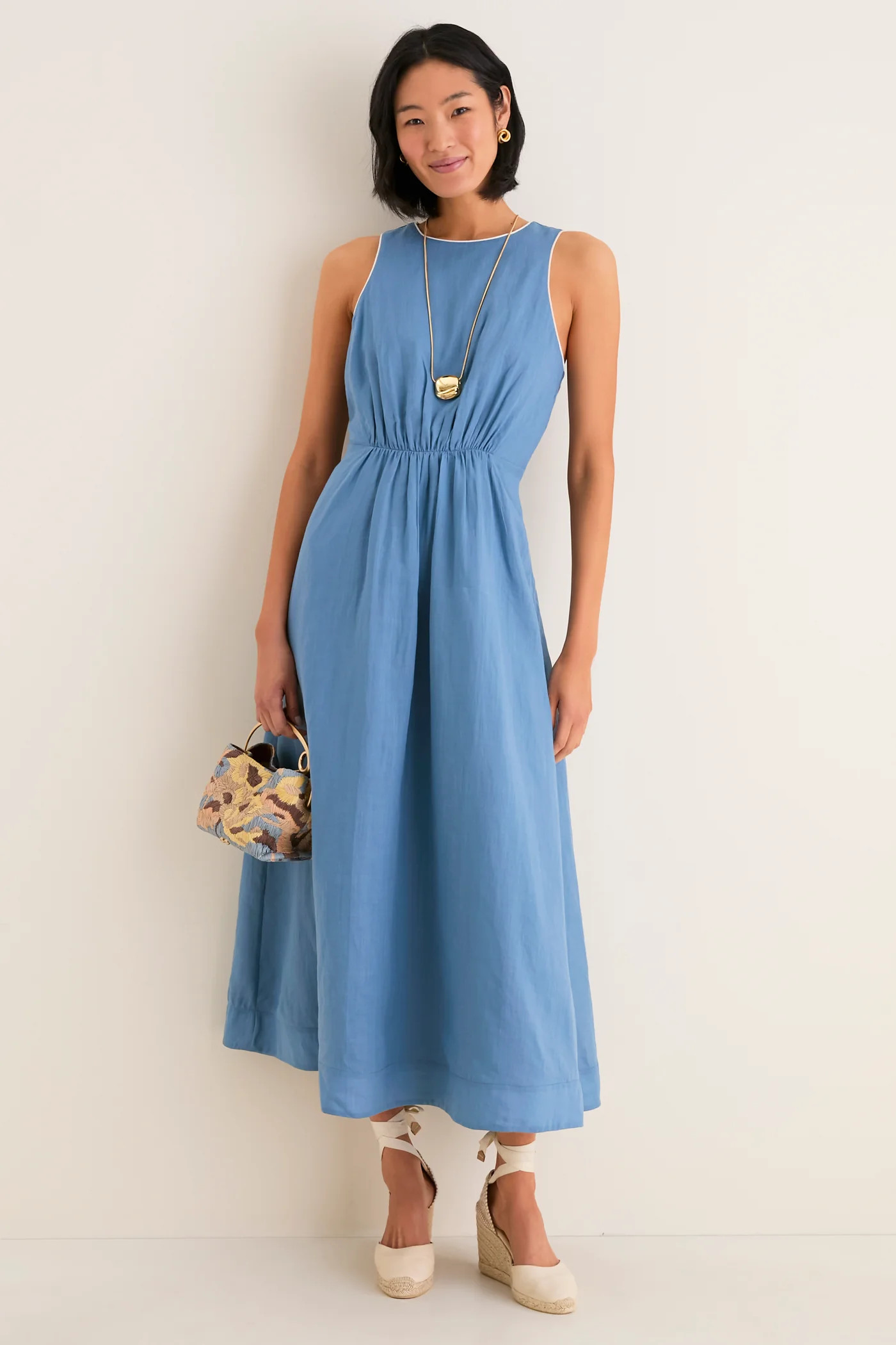 Provincial Blue Rope Belt Leonie Dress | Tuckernuck (US)