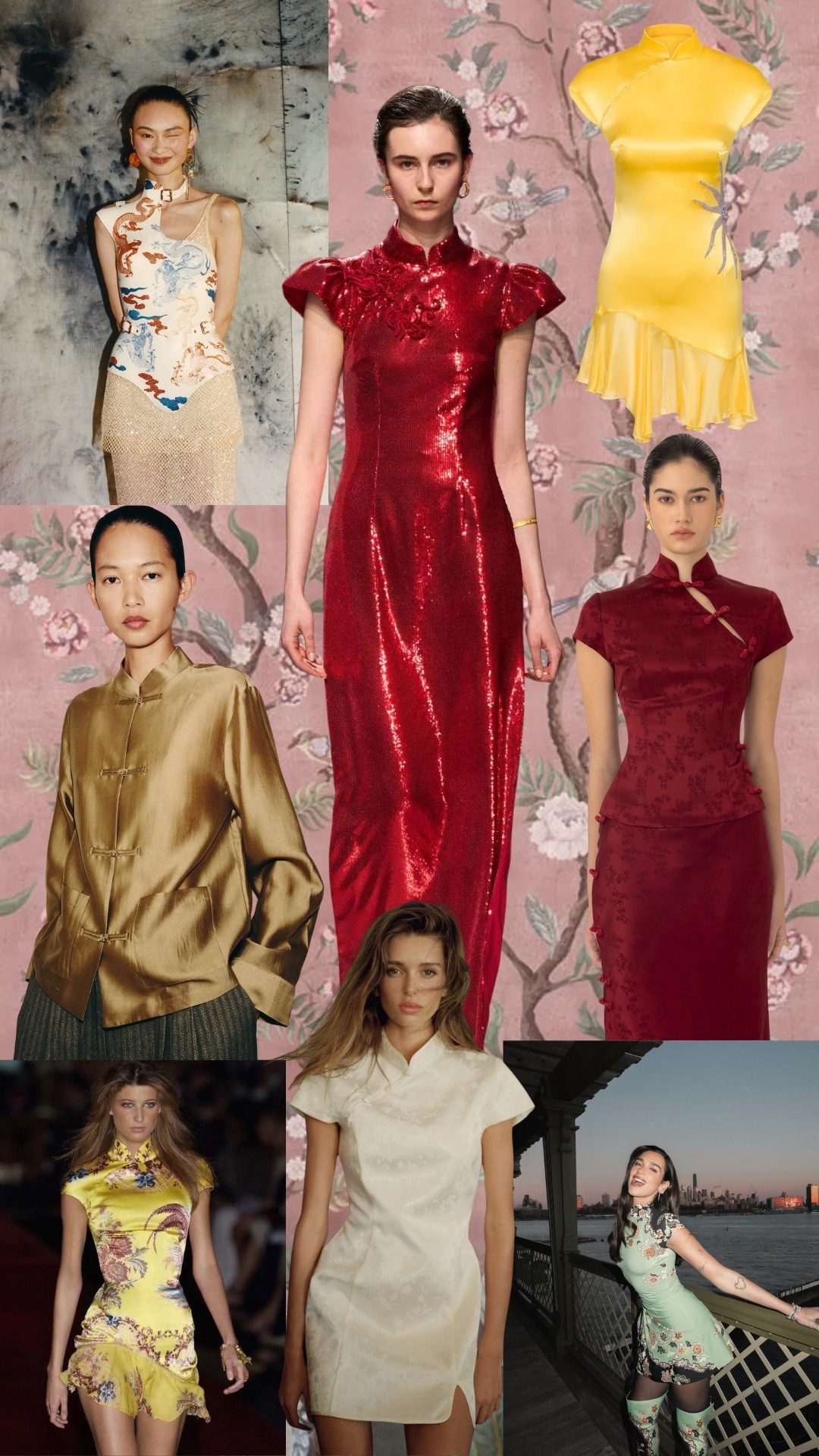 Chinese-Inspired Dressing

A modern take on traditional Chinese silhouettes, featuring Mandarin collars, frog closures, silk textures and qipao-inspired shapes. Rich reds, golds, ivory and jade tones bring a refined balance of heritage details and contemporary styling.

Chinese style, Chinese inspired fashion, qipao, cheongsam, modern qipao, mandarin collar, frog buttons, silk dress, satin dress, jacquard, red dress, gold dress, ivory dress, jade green, oriental inspired, heritage fashion, modern tailoring, occasionwear, eveningwear, fashion edit

#LTKFashionMonth #LTKstyletip #LTKdresses