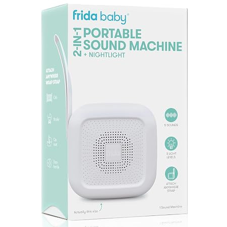 2-in-1 Portable Sound Machine + Nightlight by Frida Baby White Noise Machine with Soothing Sounds... | Amazon (US)