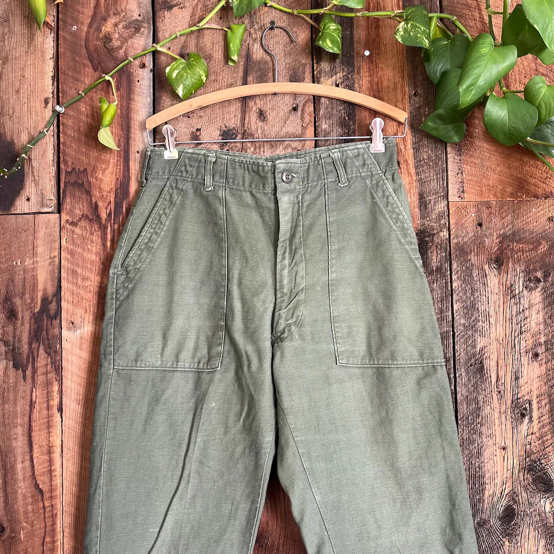 Vintage 70s 1970 Military Pants OG 107 Type 1 With Zipper Fly Size 29 Waist - Etsy | Etsy (US)