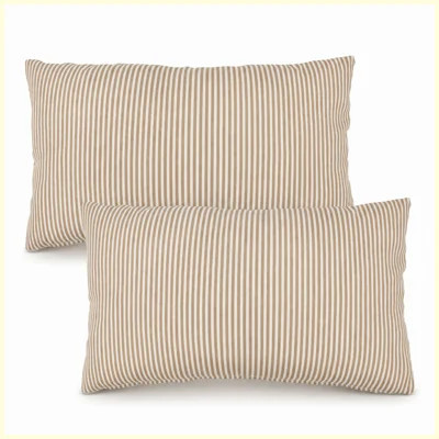 2 Pack 12x20 Inch Outdoor Pillow Covers Water-Repellent & Fade Resistant Decorative Cushions for Patio Furniture, Garden, Porch, Balcony, Indoor/Outdo | Wayfair North America