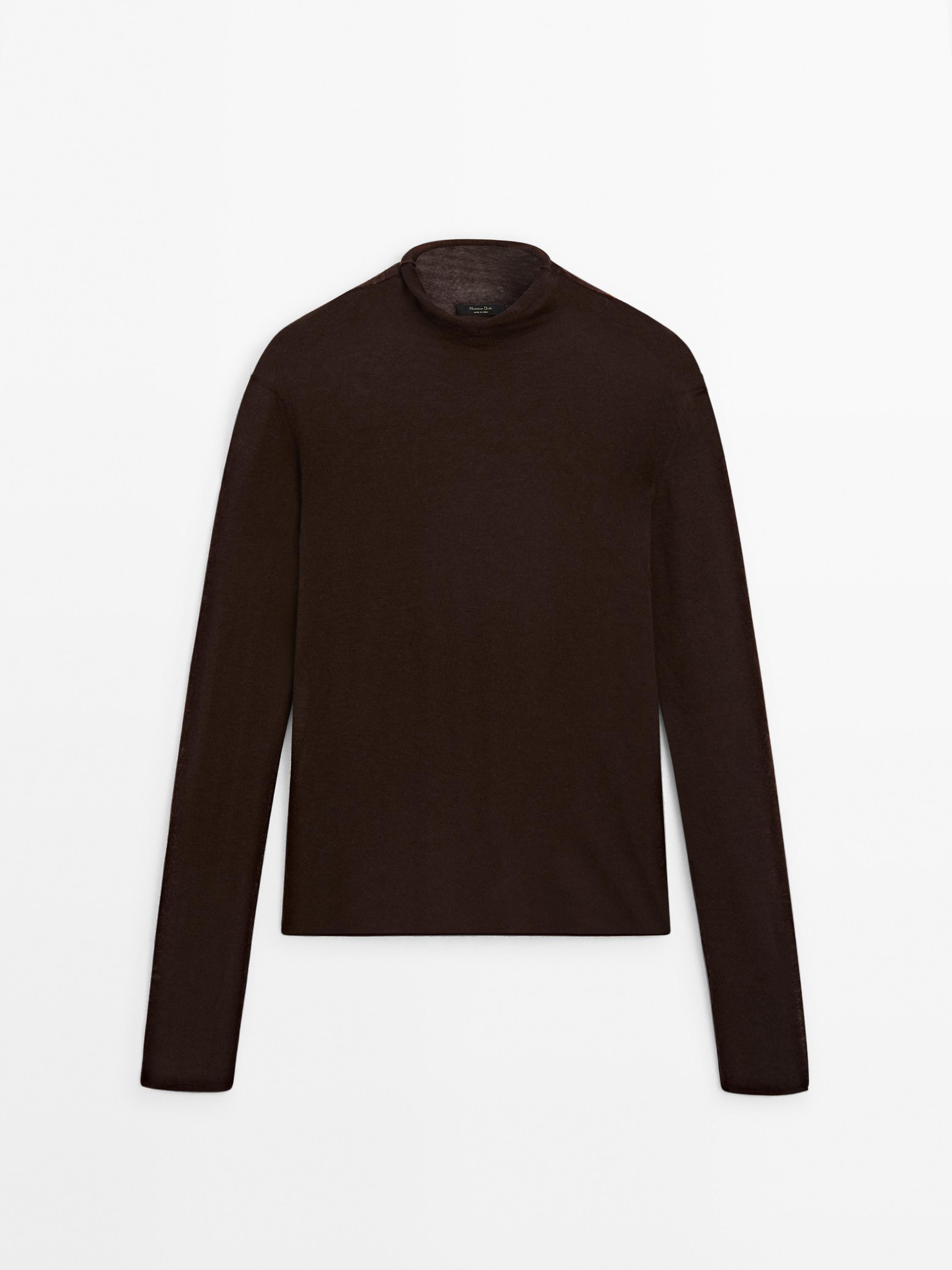 Long sleeve lyocell blend top | Massimo Dutti UK